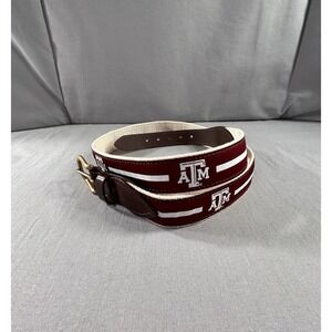 Jardine Collection Texas A&M Belt Men's 36/90 Canvas and Leather NCAA Collegiate
